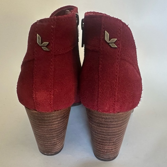 Koolaburra by UGG Amalea Suede Leather Ankle Bootie Amphora Red Women's Sz 8.5 - Picture 7 of 12